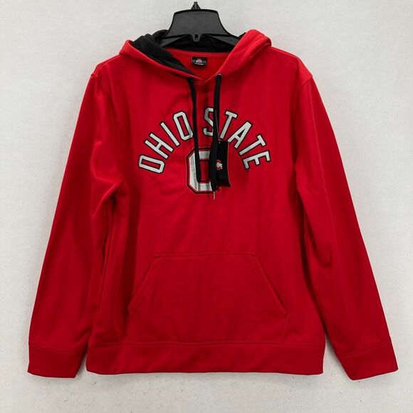 Ohio State Buckeyes Hoodie Sweatshirt Mens Medium‎ Red Logo Football College NWT - Picture 1 of 13